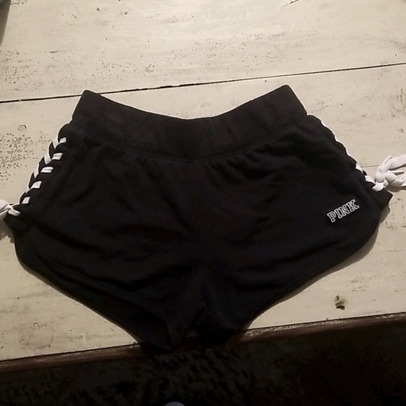 Victoria's Secret PINK Black Lace up Booty shorts - Picture 2 of 6